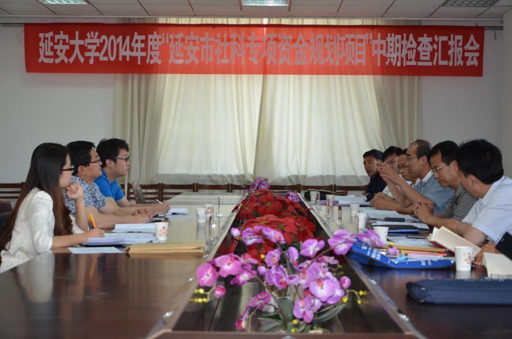 中期检查汇报会现场