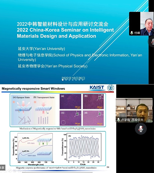 延安大学举办2022年中韩智能材料设计与应用交流研讨会